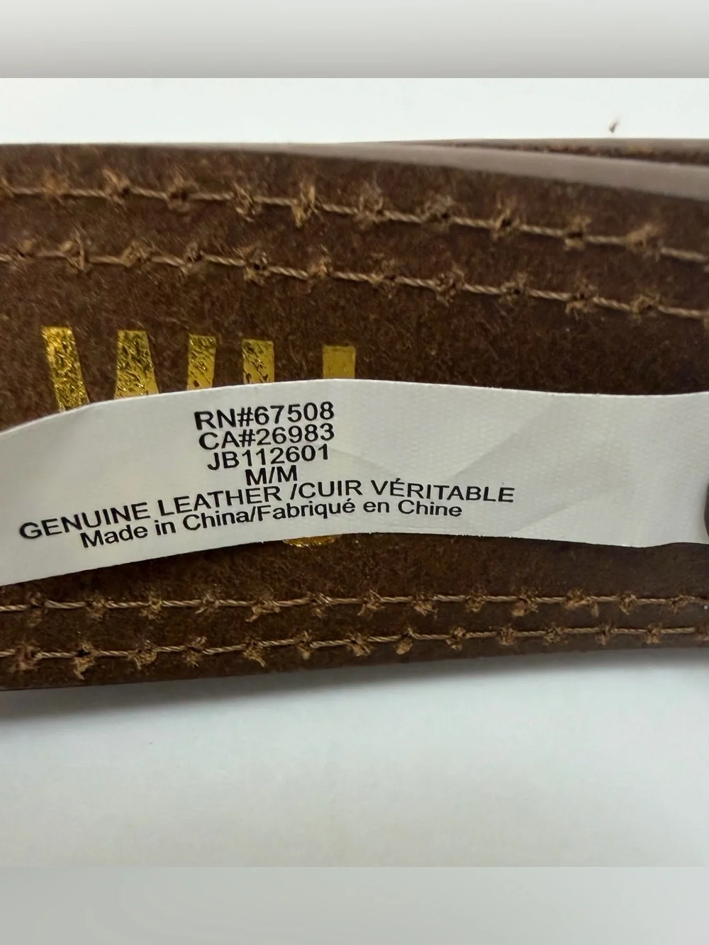 Jason Wu Beige Canvas Belt with Dark Brown Leather & Gold Hardware